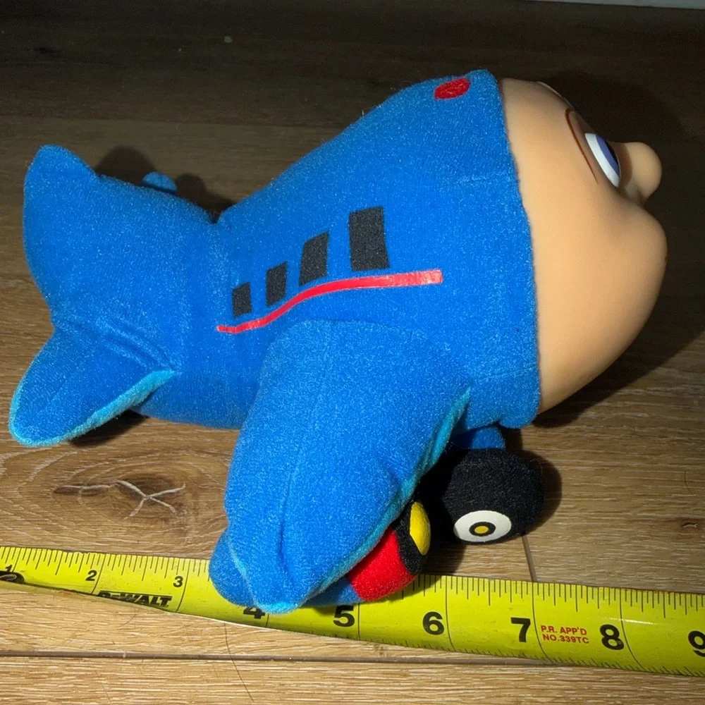 Vintage Stuffed 2000 Kidpower‎ Jay Jay The Jet Plane 9” Plush Vinyl Face